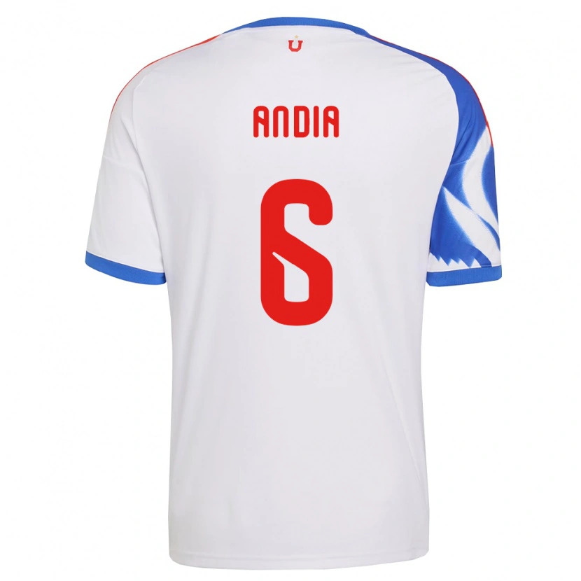 Danxen Women Yonathan Andía #6 White Navy Blue Away Jersey 2026/27 T-Shirt