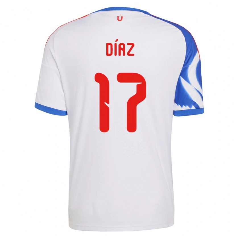 Danxen Women Benjamín Díaz #17 White Navy Blue Away Jersey 2026/27 T-Shirt