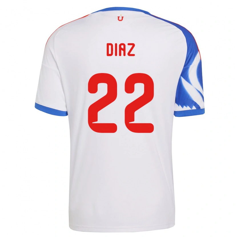 Danxen Women Valentina Díaz #22 White Navy Blue Away Jersey 2026/27 T-Shirt