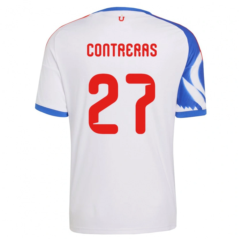 Danxen Women Rodrigo Contreras #27 White Navy Blue Away Jersey 2026/27 T-Shirt