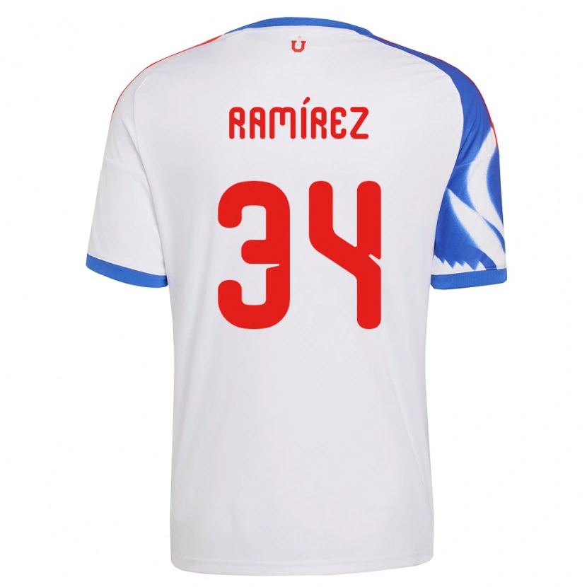 Danxen Women Vicente Ramírez #34 White Navy Blue Away Jersey 2026/27 T-Shirt