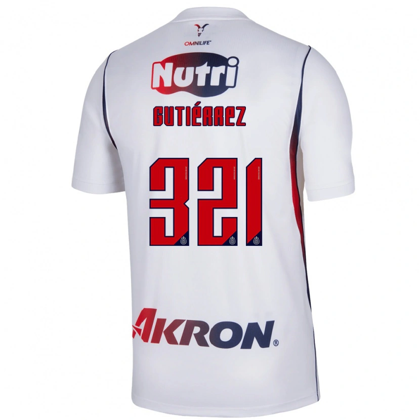 Danxen Women Axel Gutiérrez #321 Red White Navy Blue Away Jersey 2026/27 T-Shirt