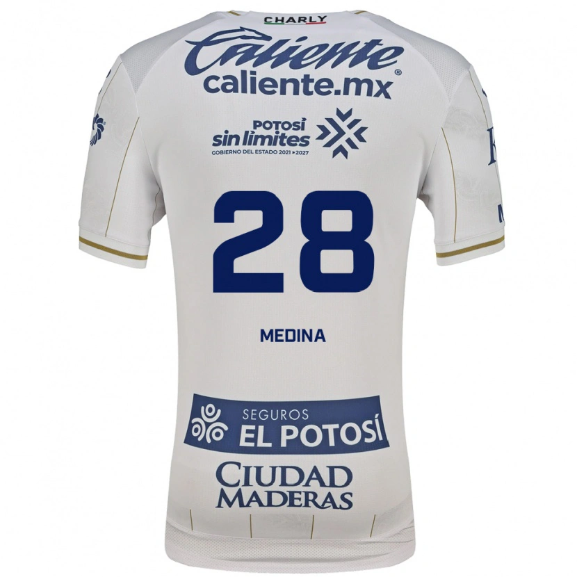 Danxen Women Jesús Medina #28 White Blue Away Jersey 2026/27 T-Shirt
