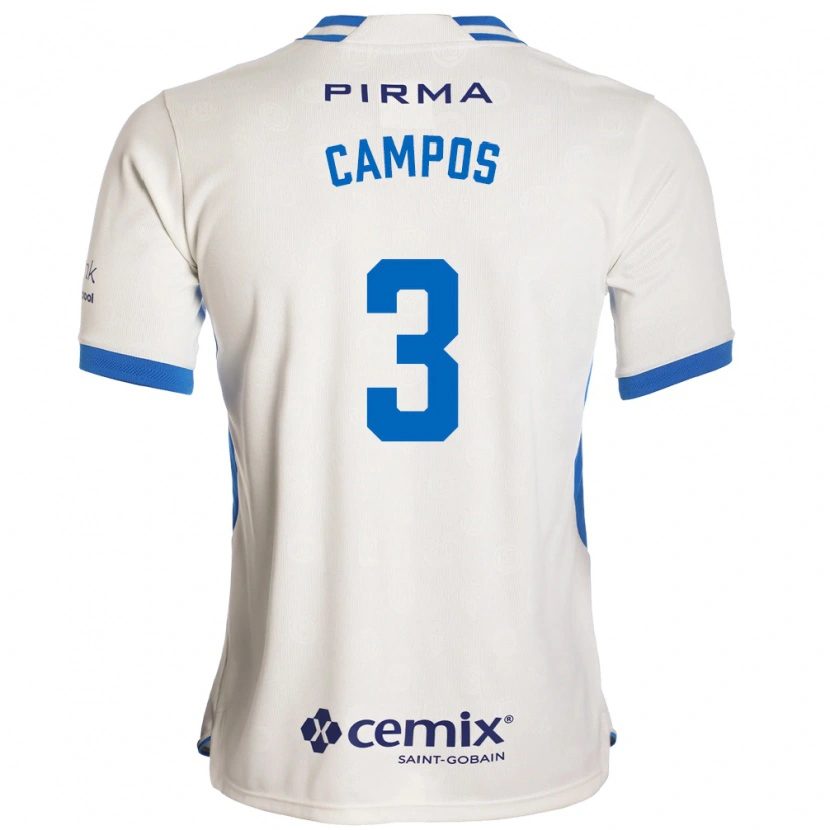Danxen Women Omar Campos #3 White Blue Red Away Jersey 2026/27 T-Shirt