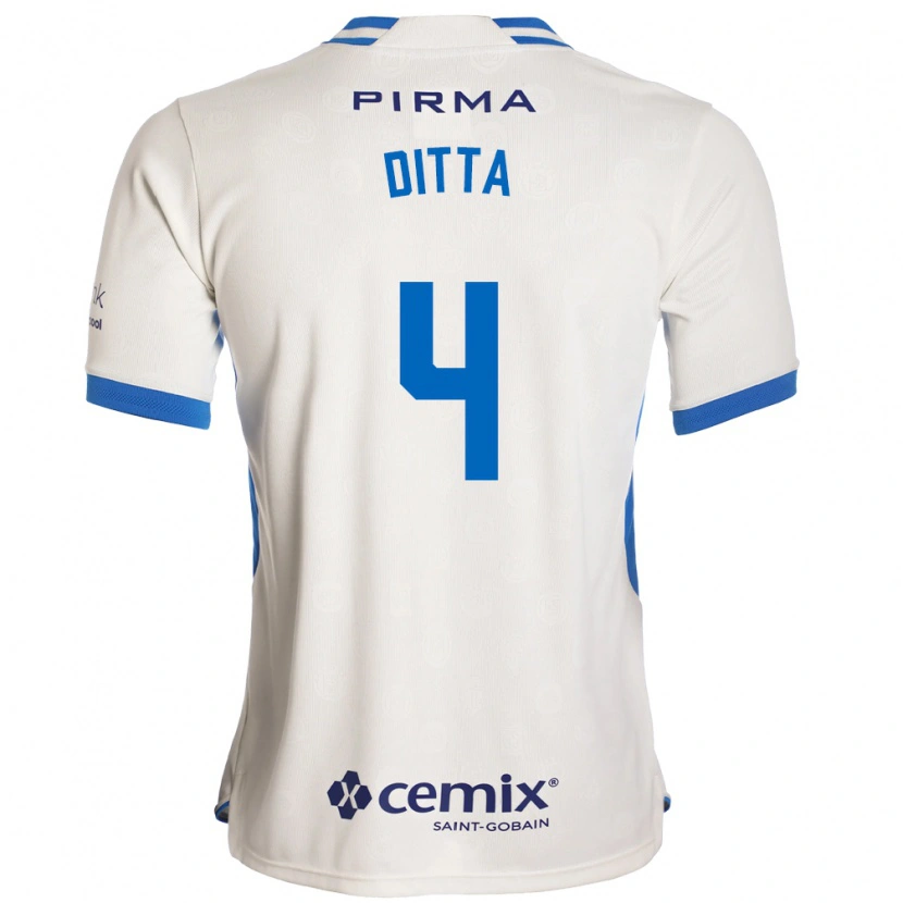 Danxen Women Willer Ditta #4 White Blue Red Away Jersey 2026/27 T-Shirt