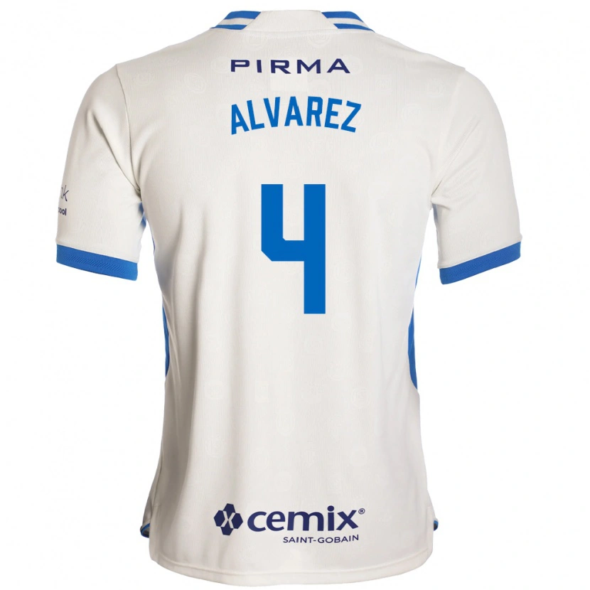 Danxen Women Gabriela Alvarez #4 White Blue Red Away Jersey 2026/27 T-Shirt