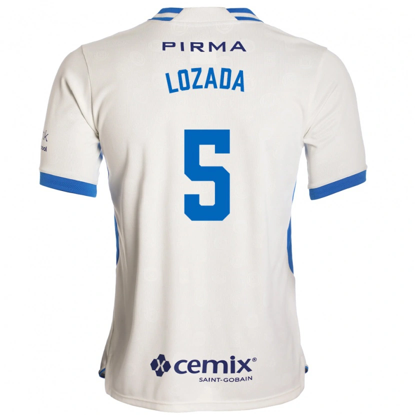 Danxen Women Ana Lozada #5 White Blue Red Away Jersey 2026/27 T-Shirt