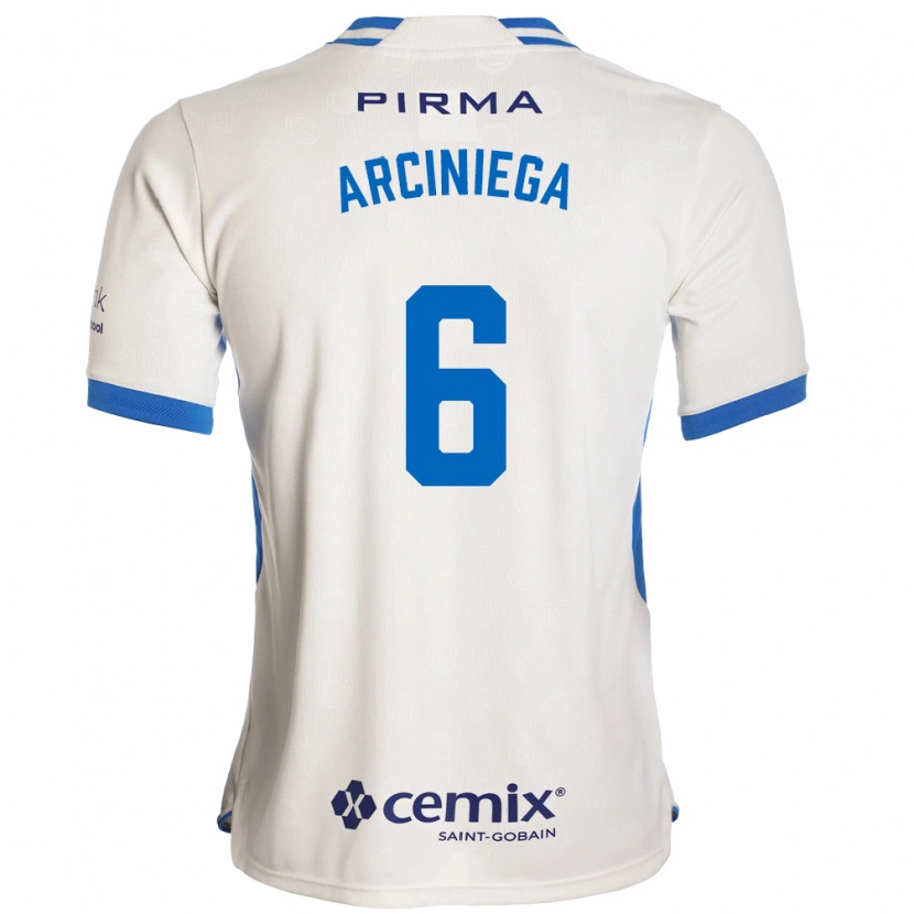 Danxen Women Mirelle Arciniega #6 White Blue Red Away Jersey 2026/27 T-Shirt