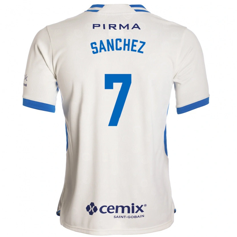 Danxen Women Andrea Sanchez #7 White Blue Red Away Jersey 2026/27 T-Shirt