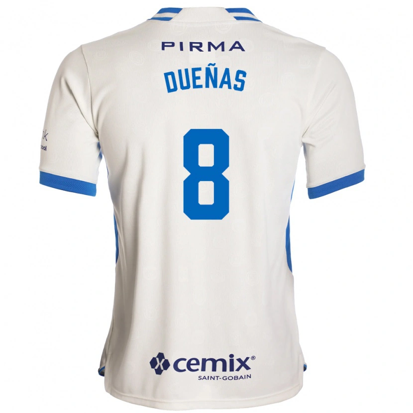 Danxen Women Jesus Duenas #8 White Blue Red Away Jersey 2026/27 T-Shirt