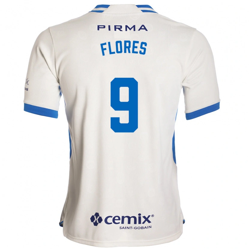 Danxen Women Daniela Flores #9 White Blue Red Away Jersey 2026/27 T-Shirt