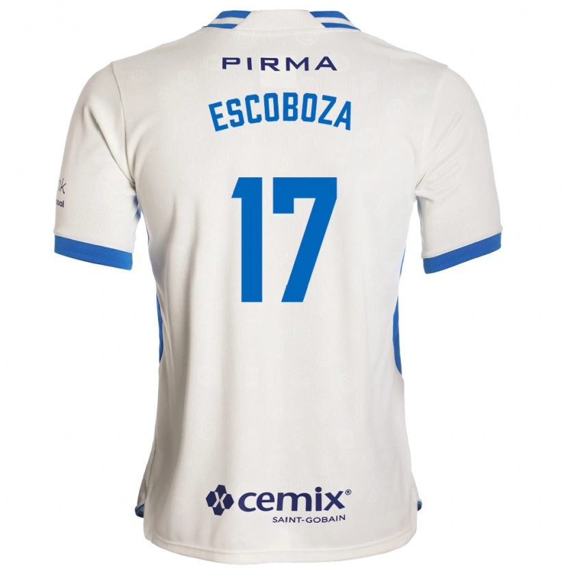 Danxen Women Alonso Escoboza #17 White Blue Red Away Jersey 2026/27 T-Shirt