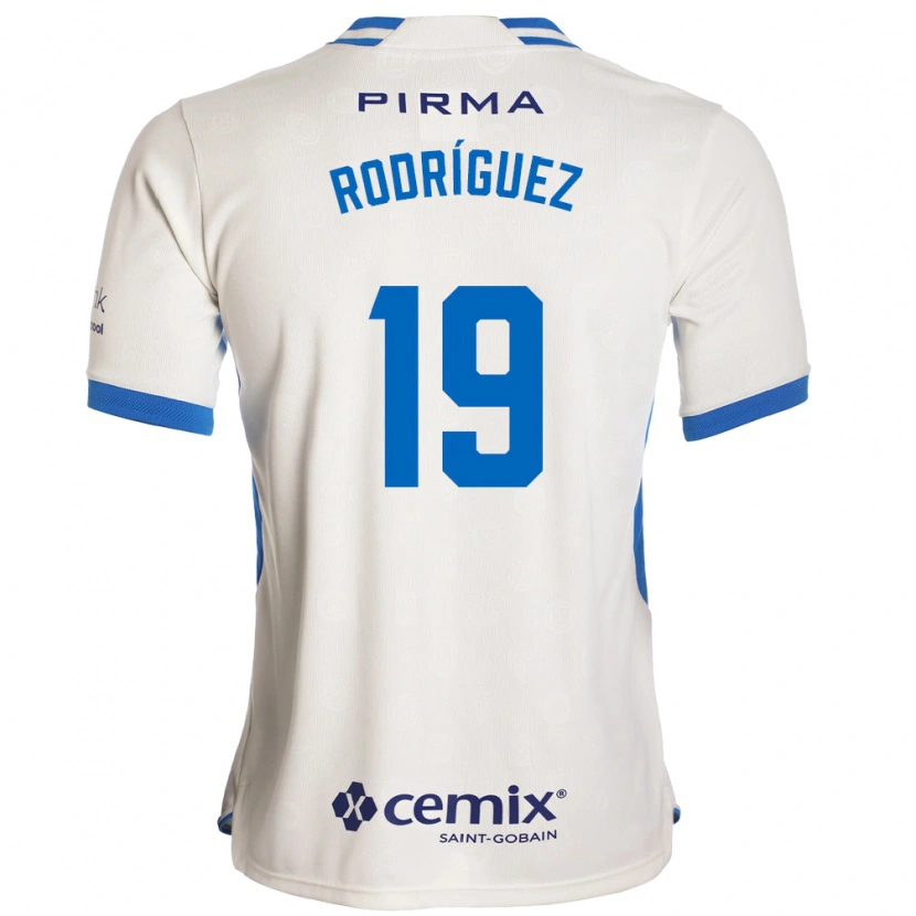 Danxen Women Carlos Rodríguez #19 White Blue Red Away Jersey 2026/27 T-Shirt