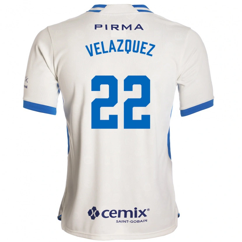 Danxen Women Hireri Velazquez #22 White Blue Red Away Jersey 2026/27 T-Shirt