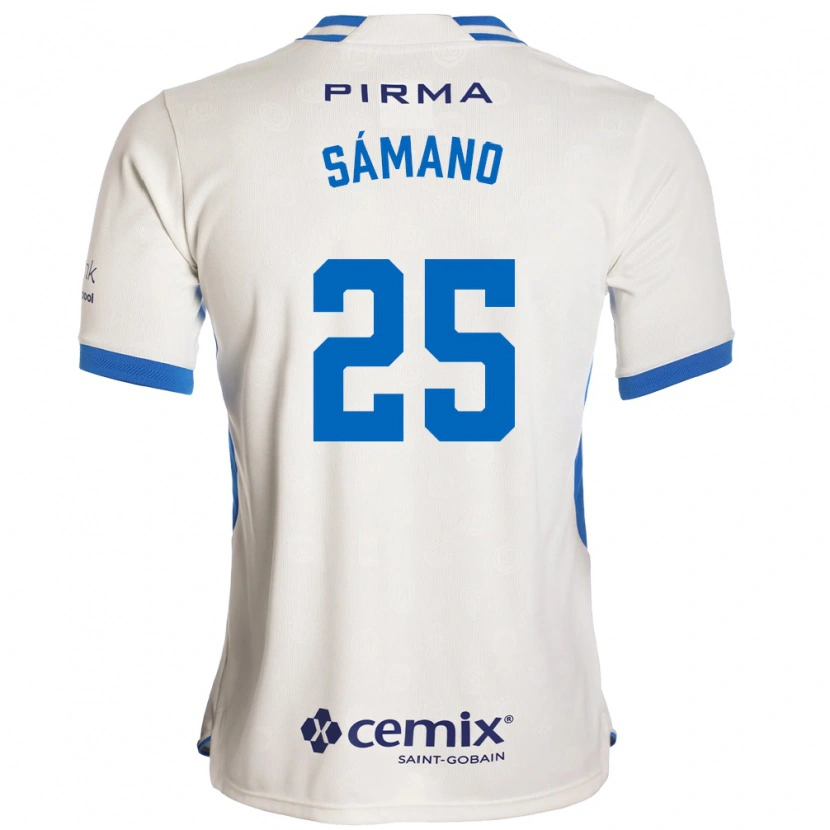 Danxen Women Fernando Sámano #25 White Blue Red Away Jersey 2026/27 T-Shirt