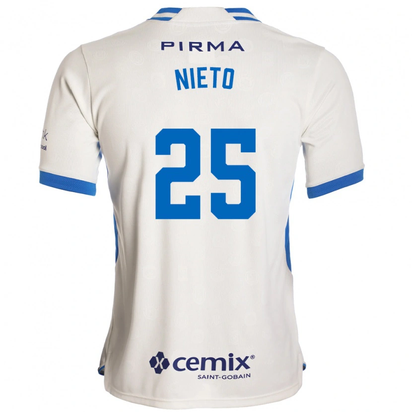 Danxen Women Natsidieli Nieto #25 White Blue Red Away Jersey 2026/27 T-Shirt
