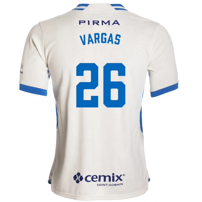 Danxen Women Carlos Vargas #26 White Blue Red Away Jersey 2026/27 T-Shirt