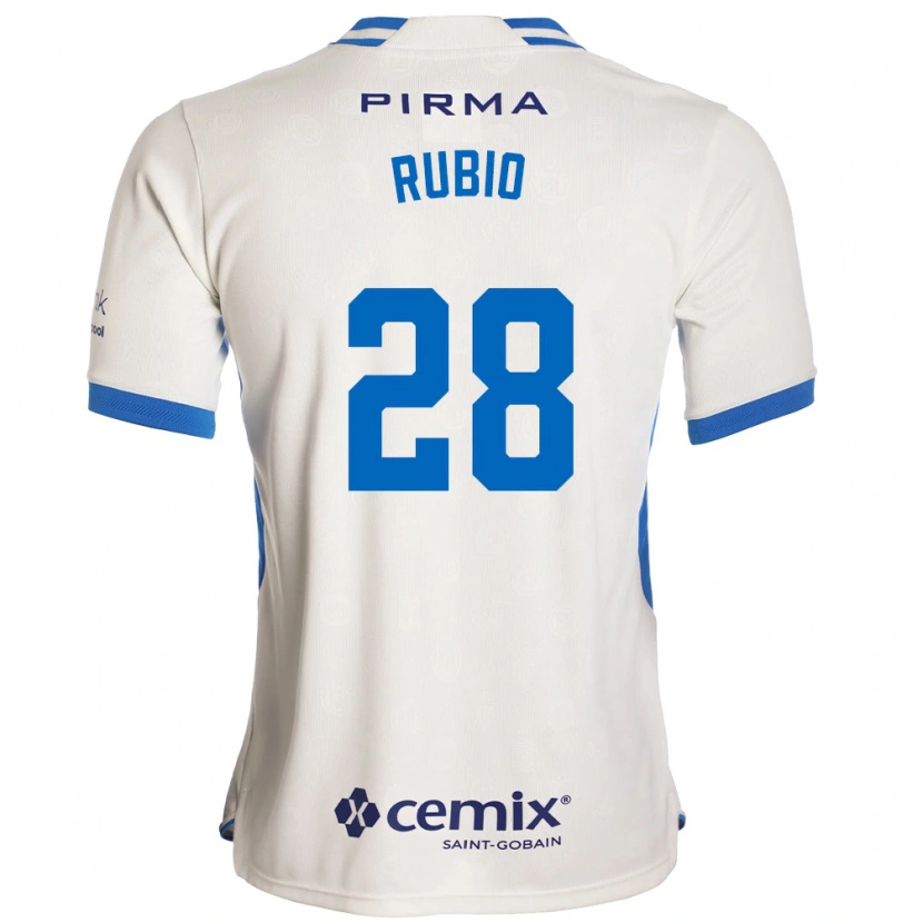 Danxen Women Raymundo Rubio #28 White Blue Red Away Jersey 2026/27 T-Shirt
