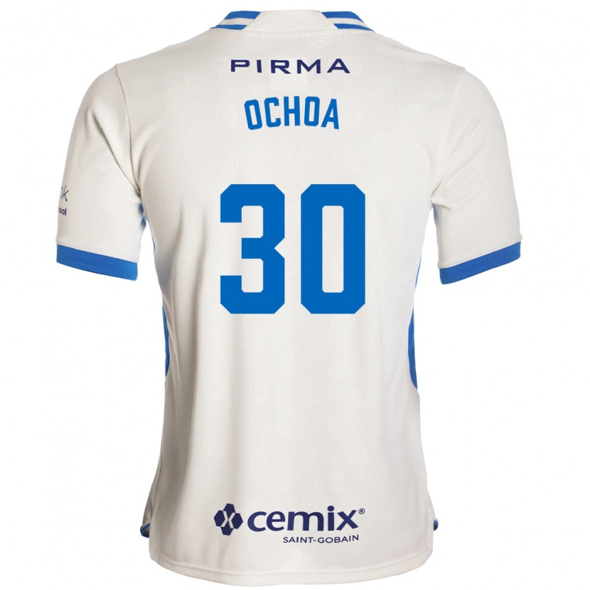 Danxen Women Emmanuel Ochoa #30 White Blue Red Away Jersey 2026/27 T-Shirt