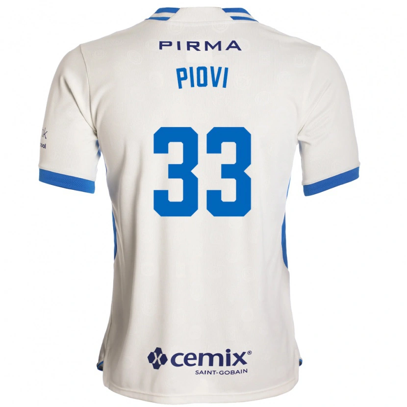 Danxen Women Gonzalo Piovi #33 White Blue Red Away Jersey 2026/27 T-Shirt