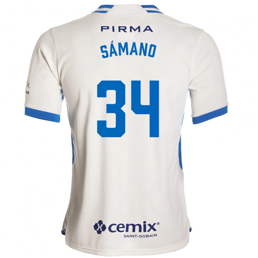 Danxen Women Leonardo Sámano #34 White Blue Red Away Jersey 2026/27 T-Shirt