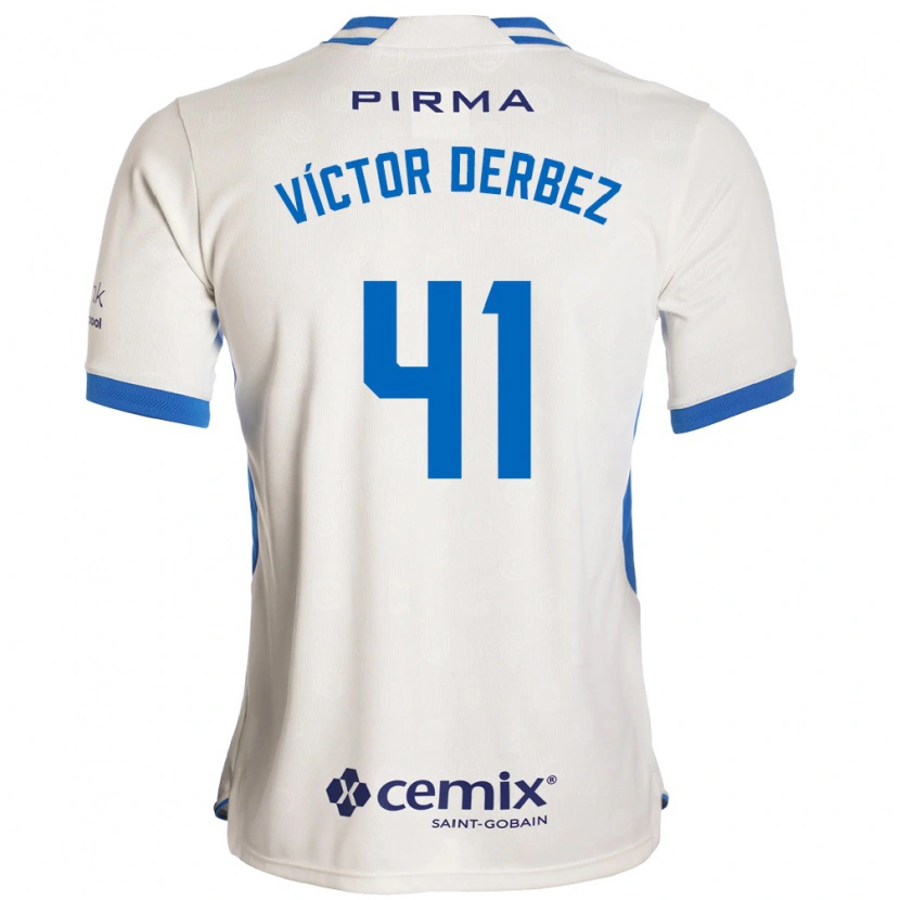 Danxen Women Louis Víctor Derbez #41 White Blue Red Away Jersey 2026/27 T-Shirt