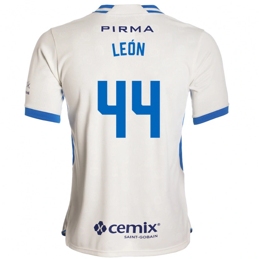 Danxen Women Cristhian León #44 White Blue Red Away Jersey 2026/27 T-Shirt
