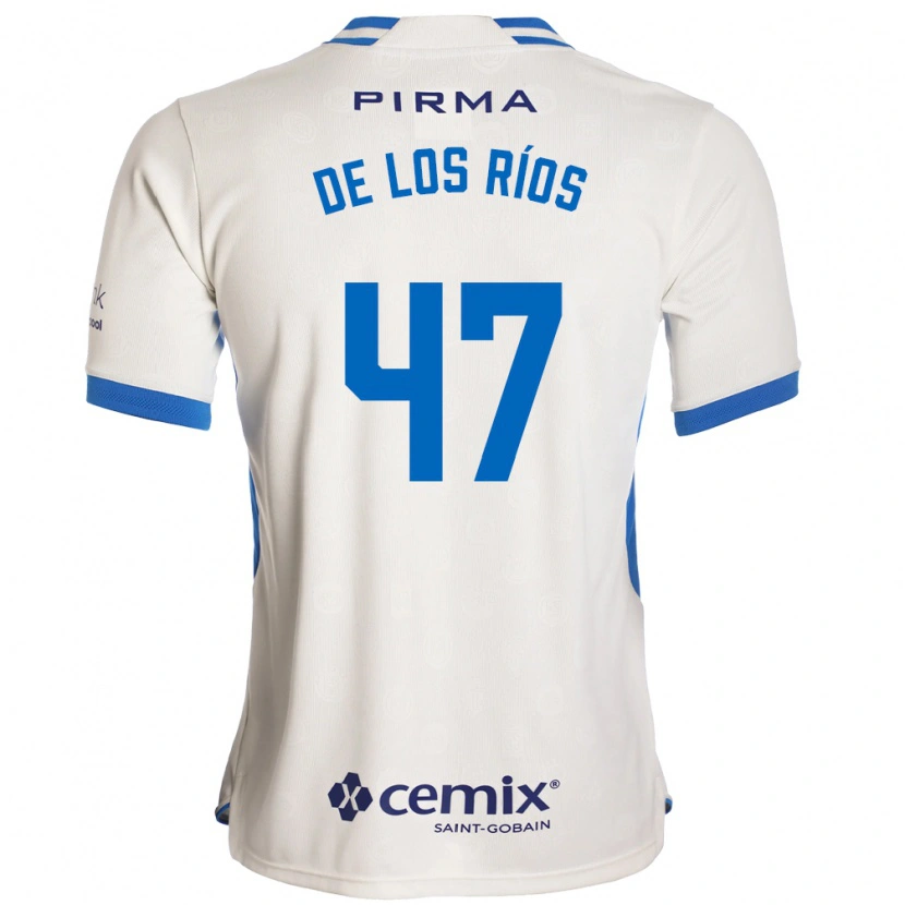 Danxen Women Sergio De Los Ríos #47 White Blue Red Away Jersey 2026/27 T-Shirt