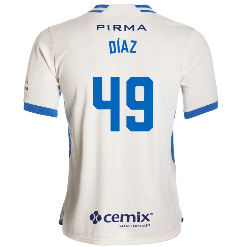 Danxen Women Josué Díaz #49 White Blue Red Away Jersey 2026/27 T-Shirt