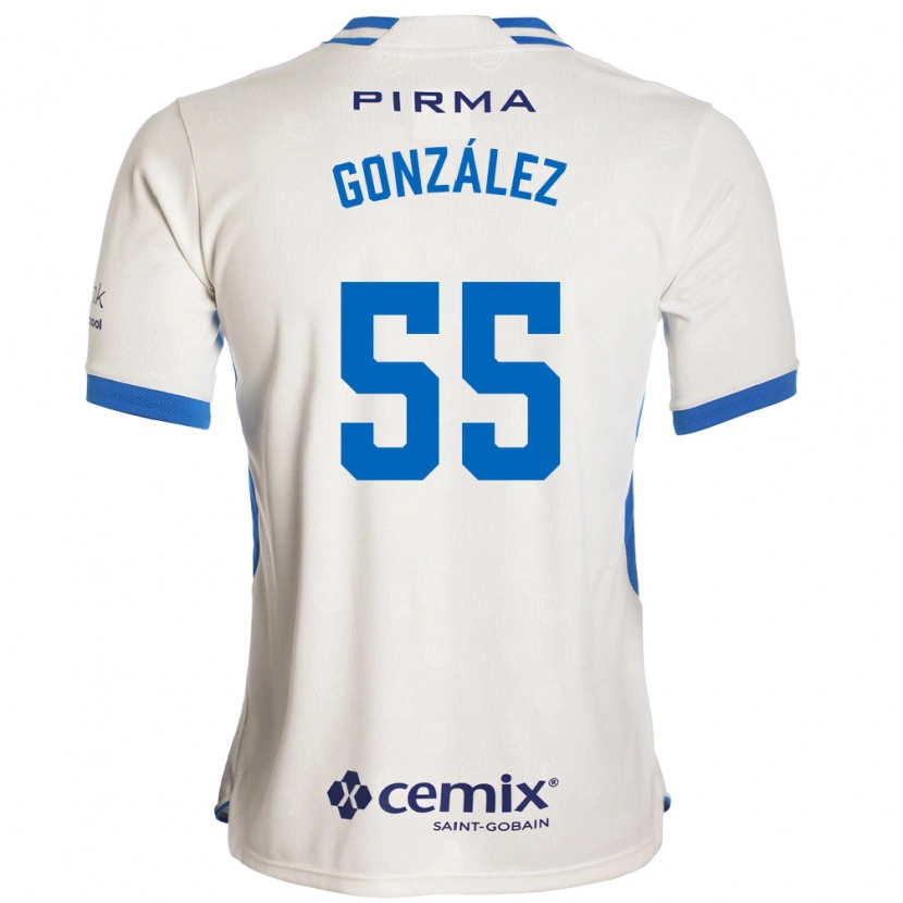 Danxen Women Rogelio González #55 White Blue Red Away Jersey 2026/27 T-Shirt