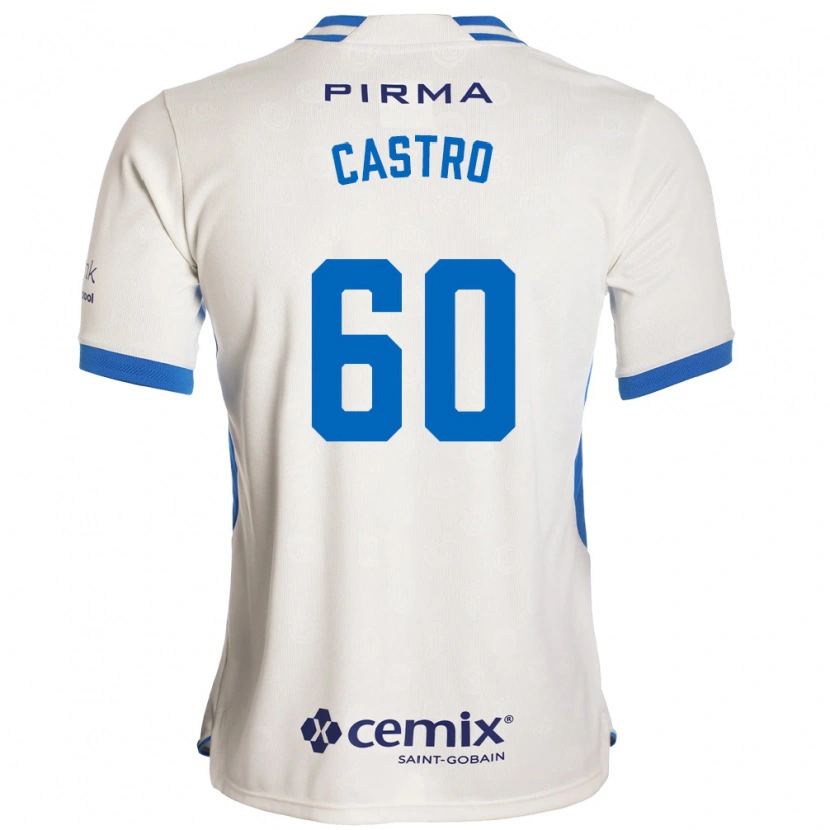 Danxen Women Ariel Castro #60 White Blue Red Away Jersey 2026/27 T-Shirt