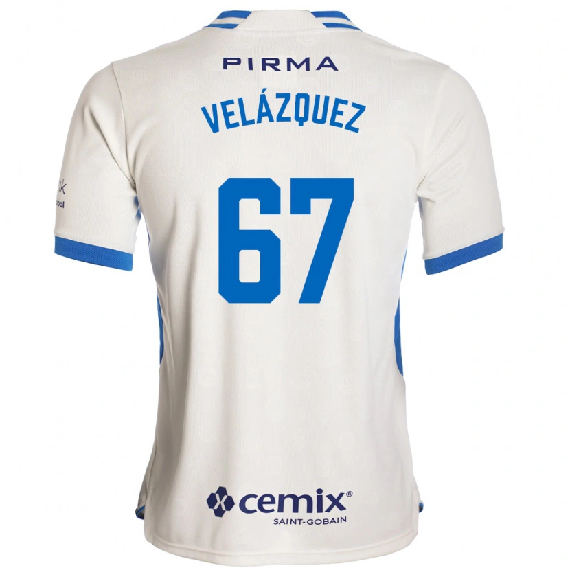 Danxen Women Jaziel Mendoza #67 White Blue Red Away Jersey 2026/27 T-Shirt