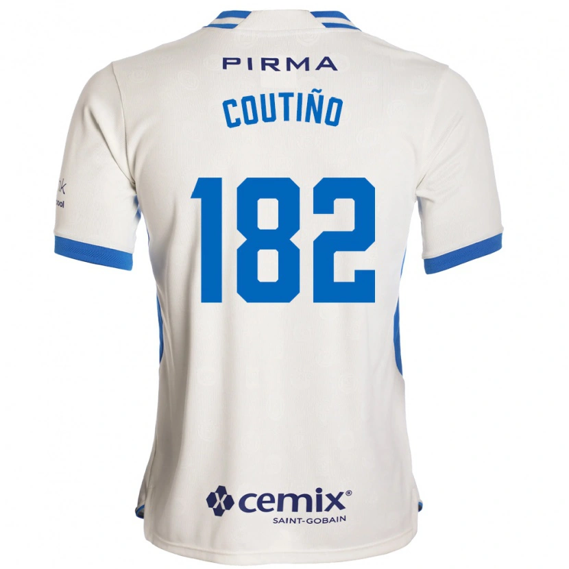 Danxen Women Santiago Coutiño #182 White Blue Red Away Jersey 2026/27 T-Shirt