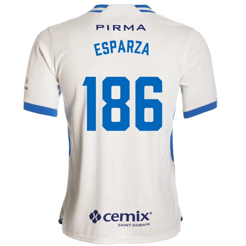 Danxen Women Rogelio Esparza #186 White Blue Red Away Jersey 2026/27 T-Shirt