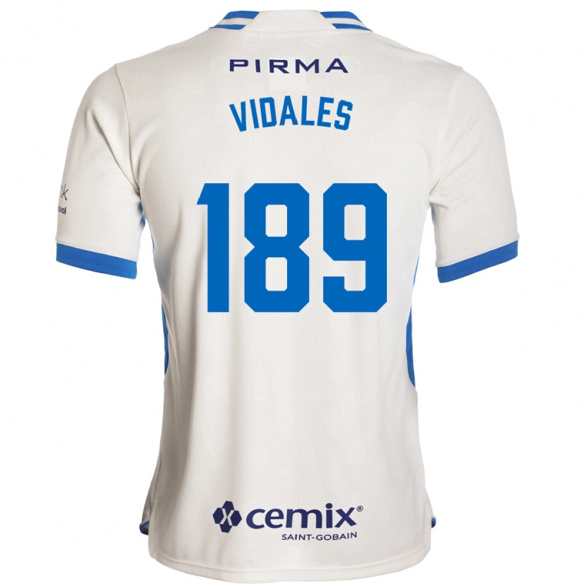 Danxen Women Álvaro Vidales #189 White Blue Red Away Jersey 2026/27 T-Shirt