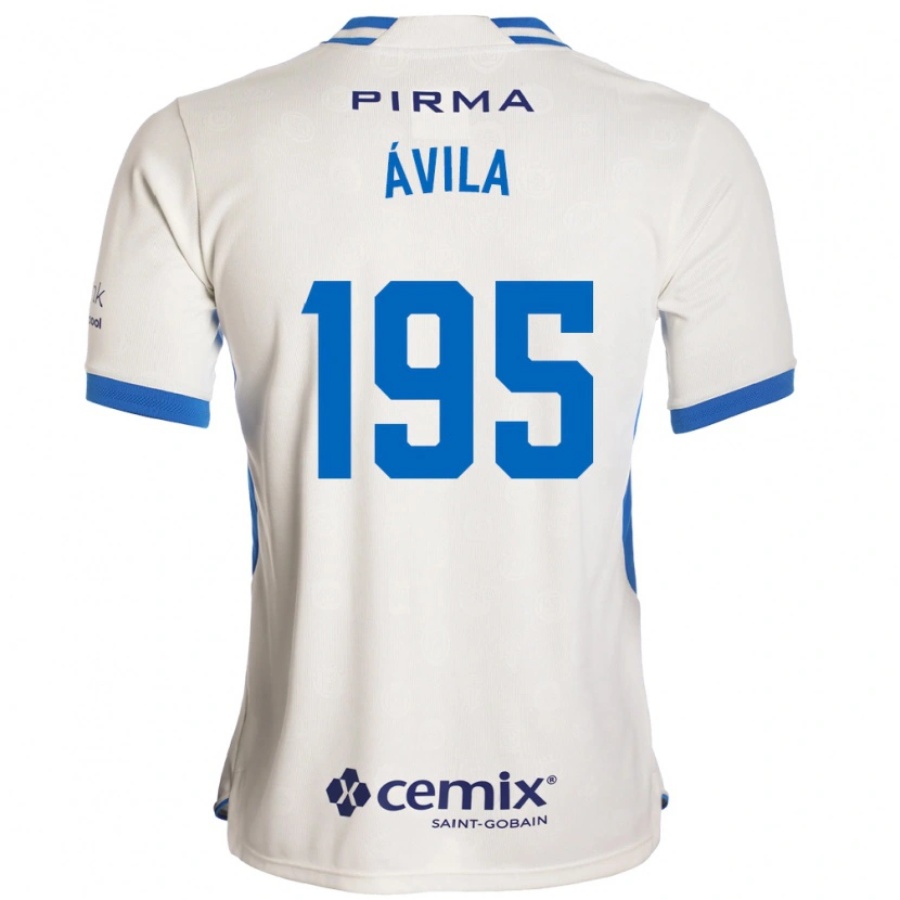 Danxen Women Glenn Ávila #195 White Blue Red Away Jersey 2026/27 T-Shirt