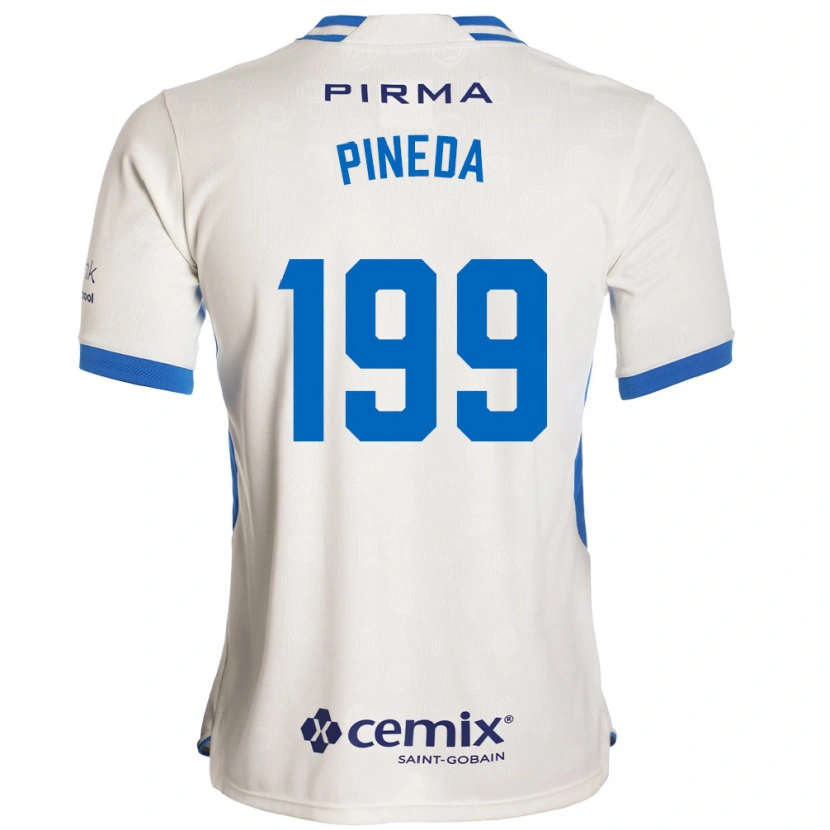 Danxen Women Zadiel Pineda #199 White Blue Red Away Jersey 2026/27 T-Shirt
