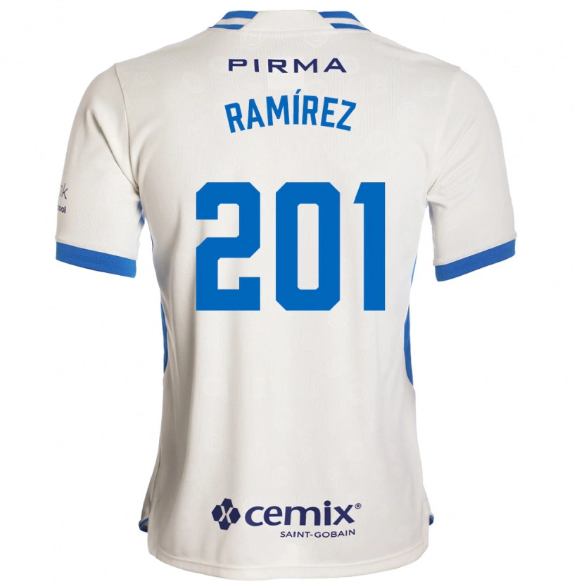 Danxen Women Orlando Ramírez #201 White Blue Red Away Jersey 2026/27 T-Shirt