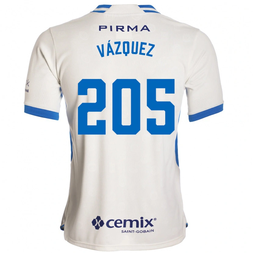 Danxen Women Jonathan Vázquez #205 White Blue Red Away Jersey 2026/27 T-Shirt