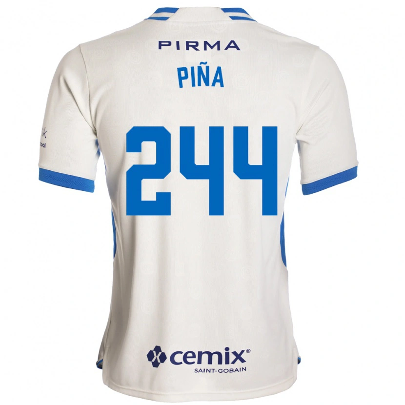 Danxen Women Oscar Piña #244 White Blue Red Away Jersey 2026/27 T-Shirt