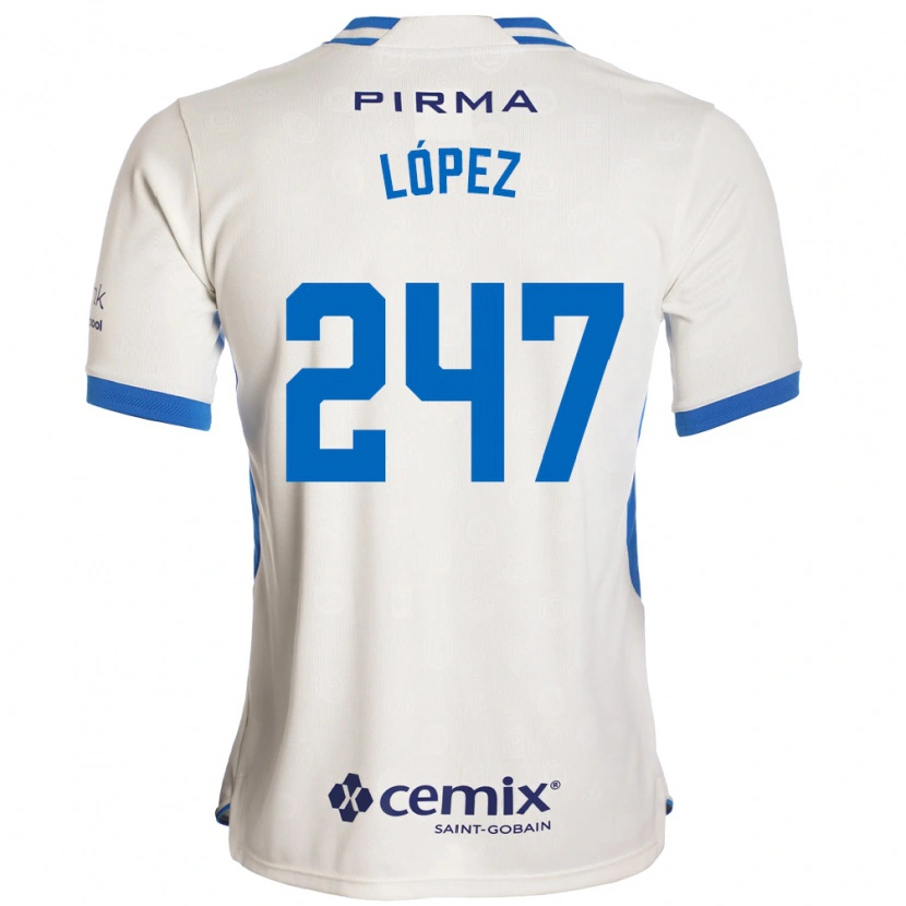 Danxen Women Santiago López #247 White Blue Red Away Jersey 2026/27 T-Shirt