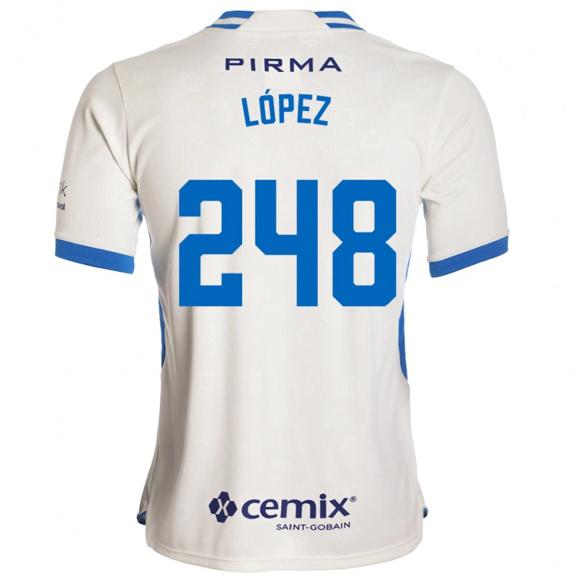 Danxen Women Ernesto López #248 White Blue Red Away Jersey 2026/27 T-Shirt