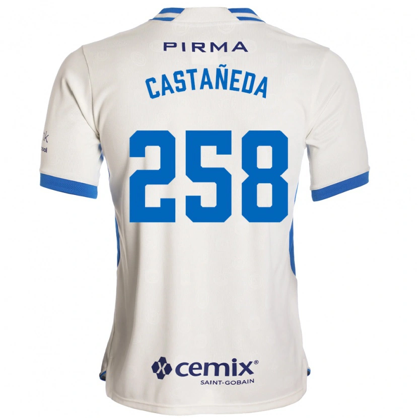 Danxen Women Emiliano Castañeda #258 White Blue Red Away Jersey 2026/27 T-Shirt