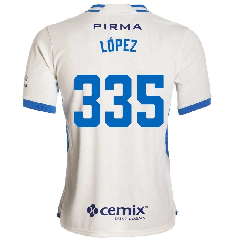 Danxen Women Alfredo López #335 White Blue Red Away Jersey 2026/27 T-Shirt