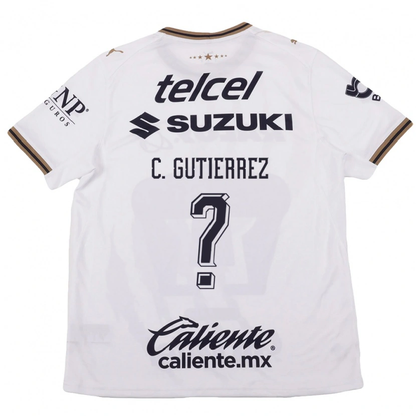 Danxen Women Carlos Gutierrez #0 White Black Brown Away Jersey 2026/27 T-Shirt