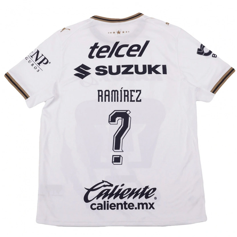 Danxen Women Ricardo Ramírez #0 White Black Brown Away Jersey 2026/27 T-Shirt