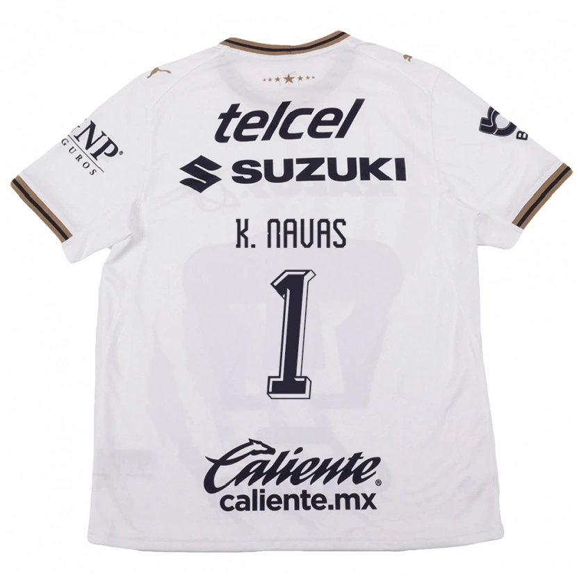Danxen Women Keylor Navas #1 White Black Brown Away Jersey 2026/27 T-Shirt