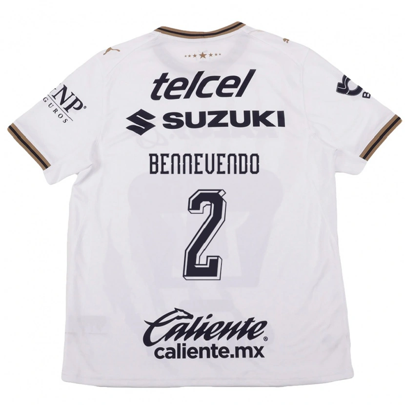 Danxen Women Pablo Bennevendo #2 White Black Brown Away Jersey 2026/27 T-Shirt
