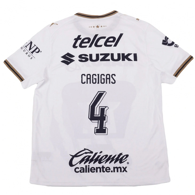 Danxen Women Deneva Cagigas #4 White Black Brown Away Jersey 2026/27 T-Shirt