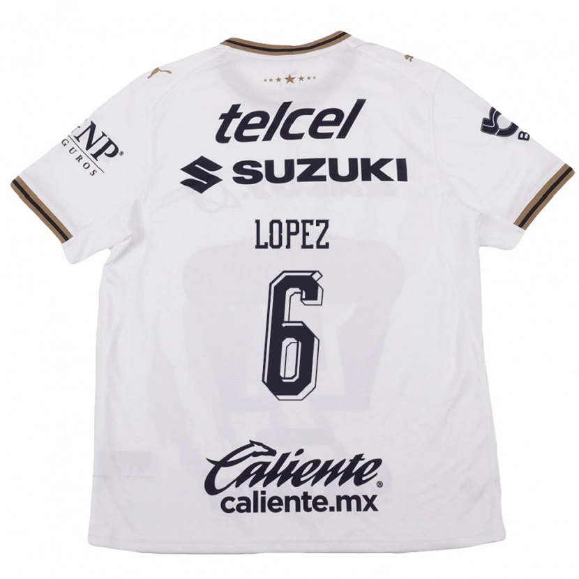 Danxen Women Nathalia Lopez #6 White Black Brown Away Jersey 2026/27 T-Shirt